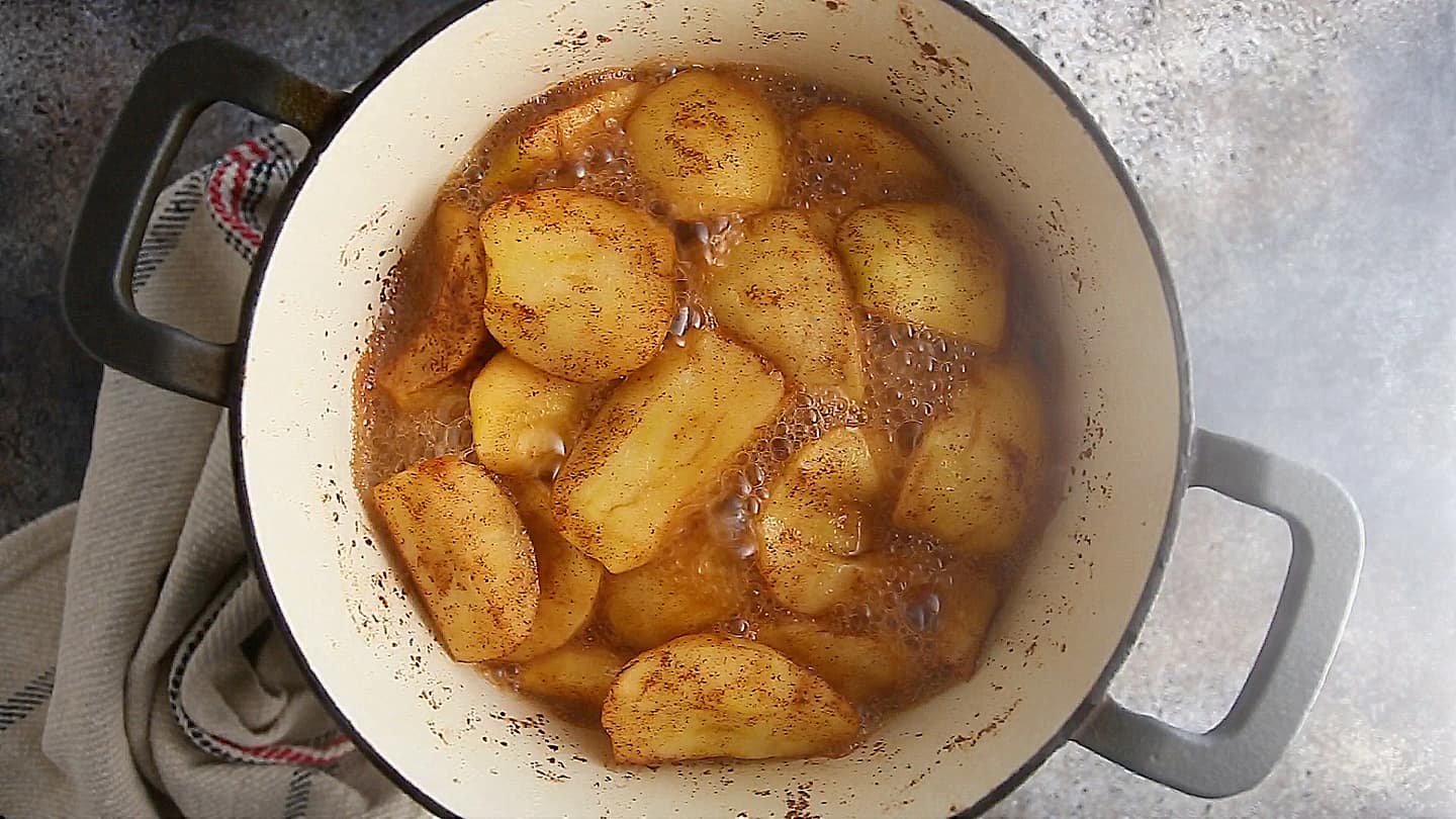 Fresh homemade applesauce prepared for children