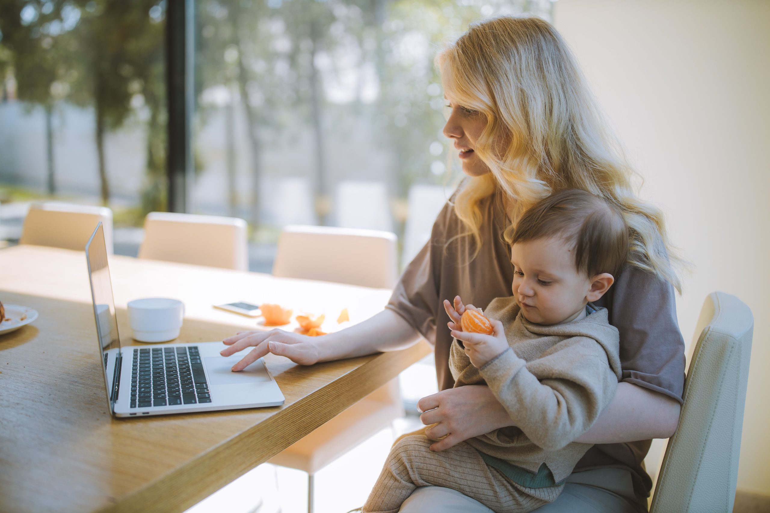 Parents balancing work and family life with childcare support