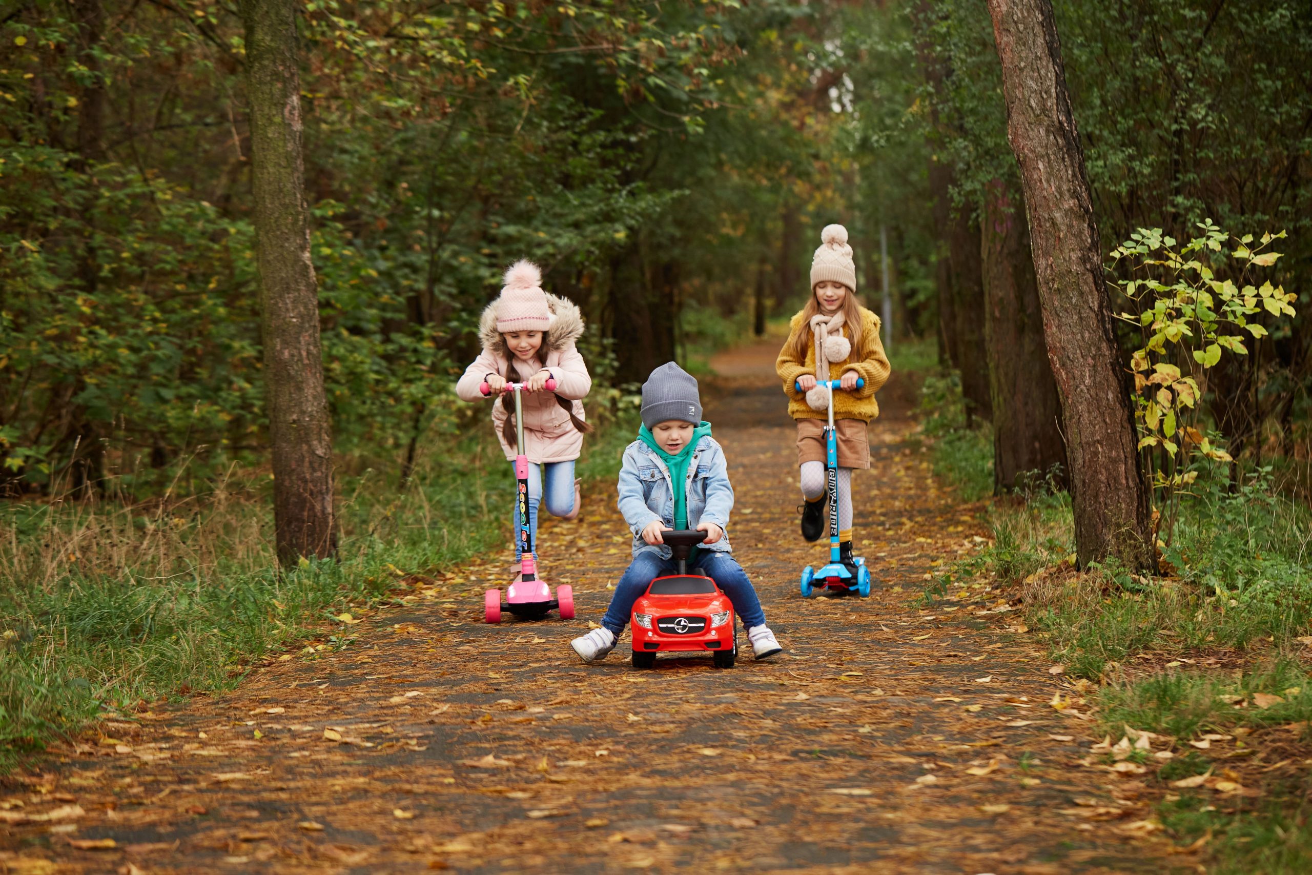 Children enjoying outdoor winter play and creative seasonal activities