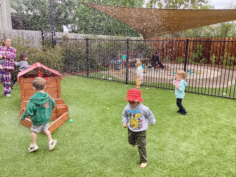 Children learning through play at childcare centre