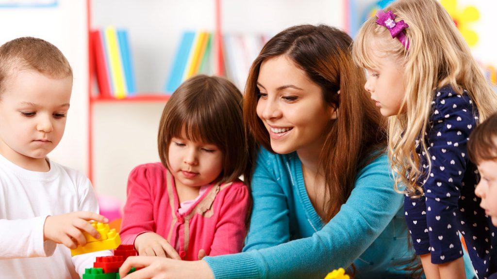Children participating in play-based learning activities at a childcare centre